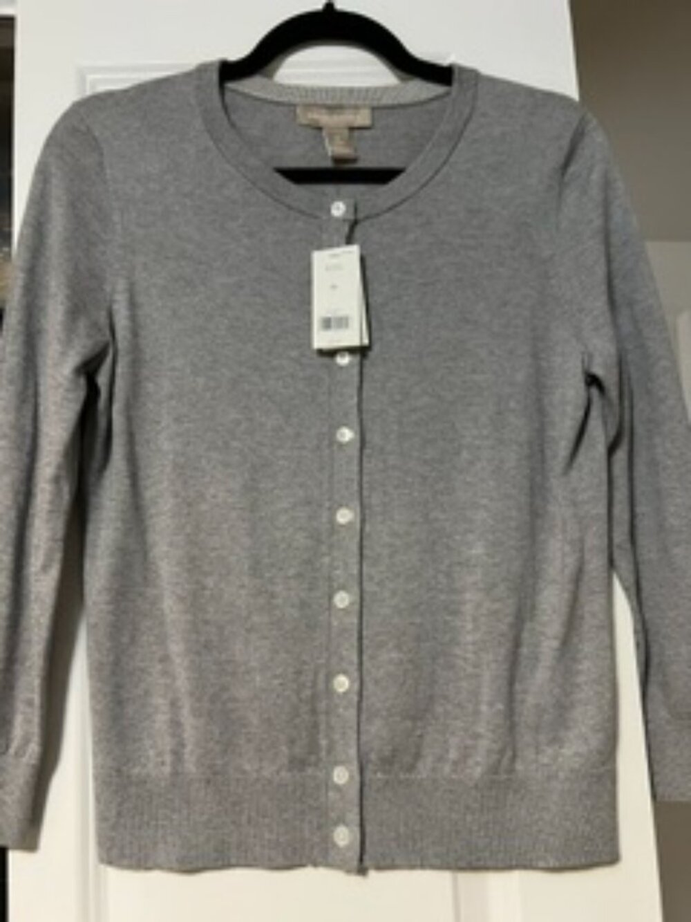 NWT Banana Republic Grey Anna Long-sleeved Button-down Cardigan Size Medium